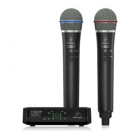 Wireless microphone with receiver